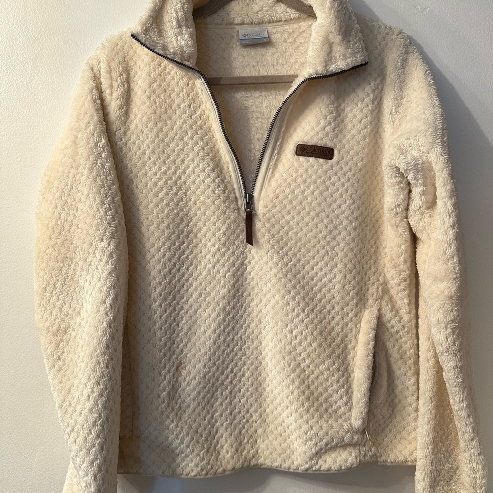 Columbia Cream Fleece Pullover